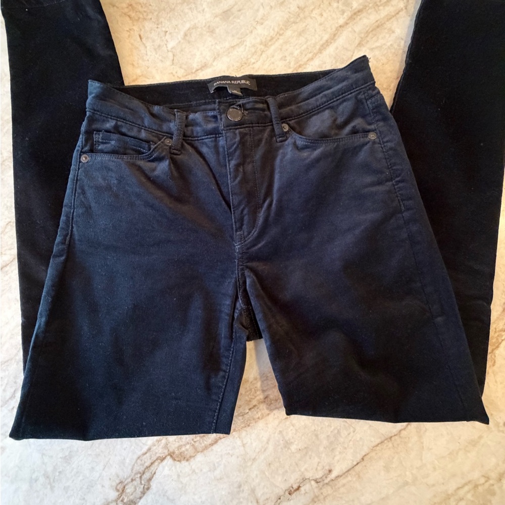 Banana Republic black velour pants